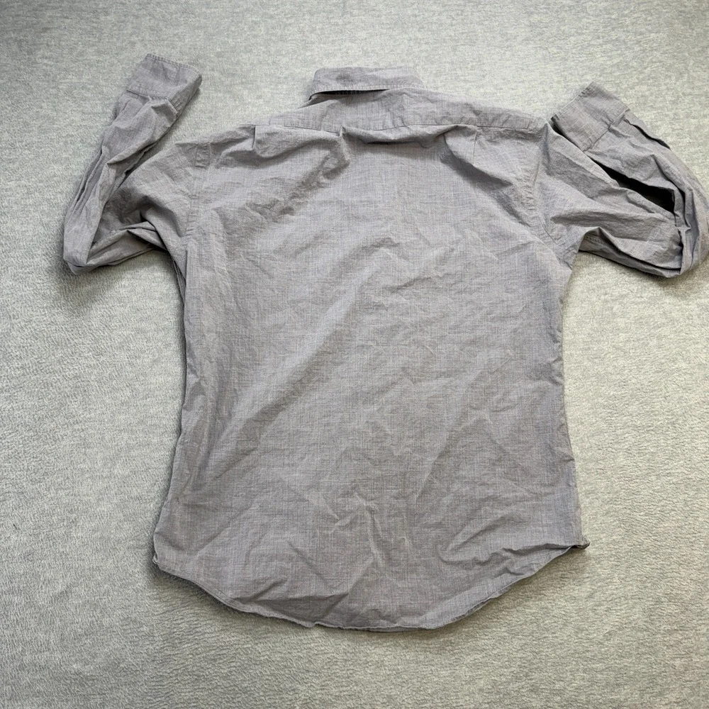 Polo Ralph Lauren‎ Shirt Mens Large Gray Slim Fit Cotton Stretch Lightweight